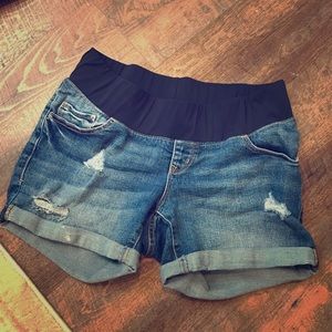 Old navy maternity denim shorts